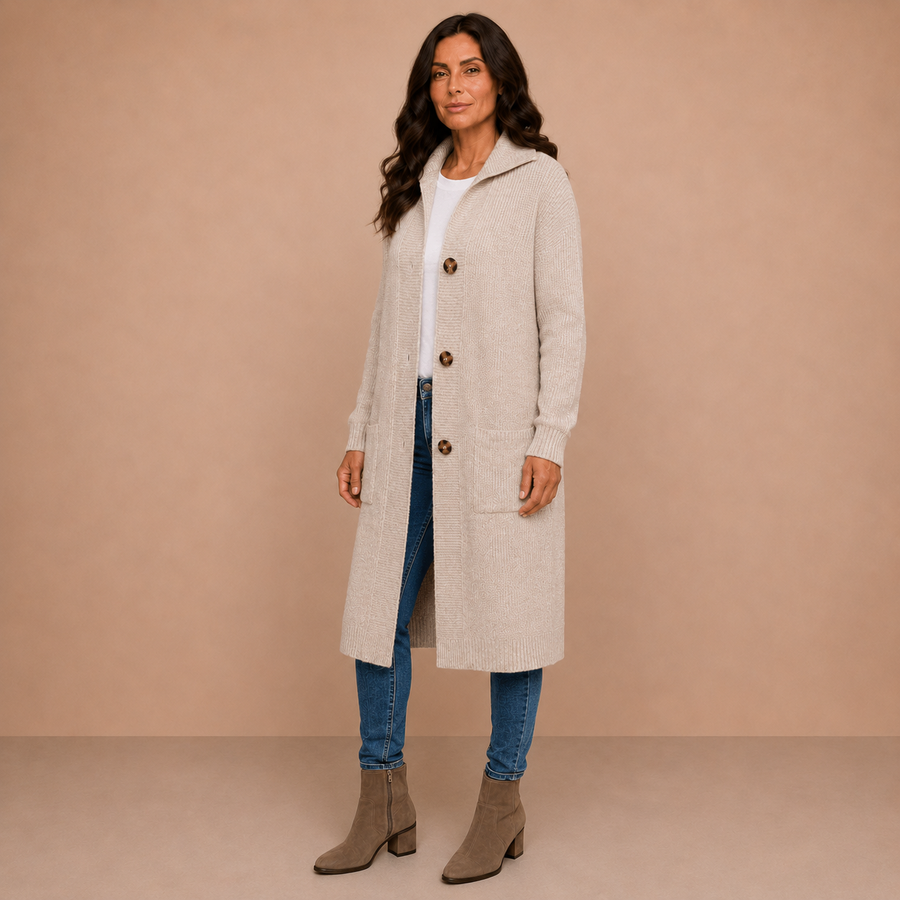 Lorène | Elegant Long Women’s Cardigan