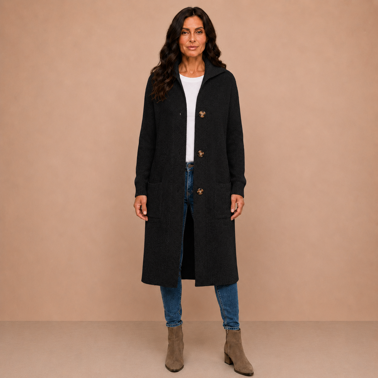 Lorène | Elegant Long Women’s Cardigan