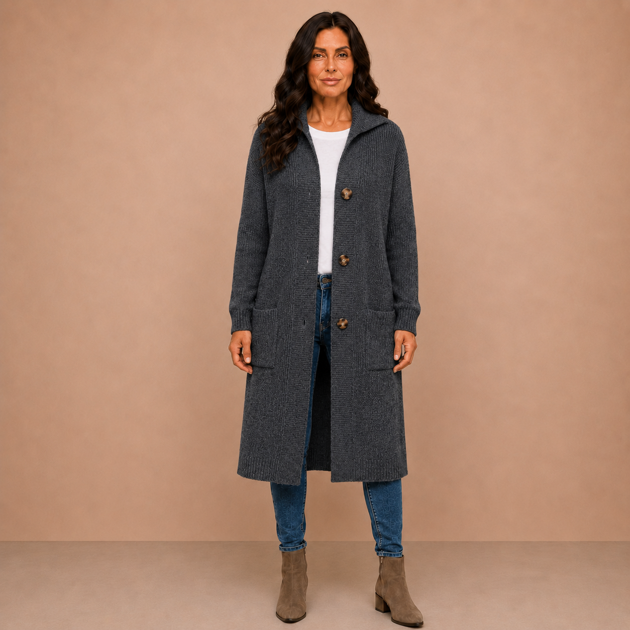 Lorène | Elegant Long Women’s Cardigan