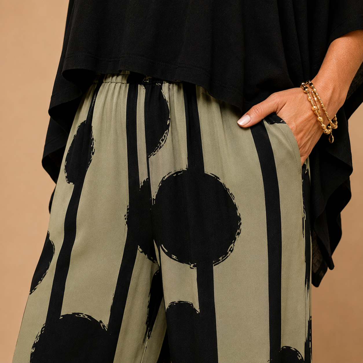 Kalliope -  Comfortable Elastic Waist Two-Piece Set