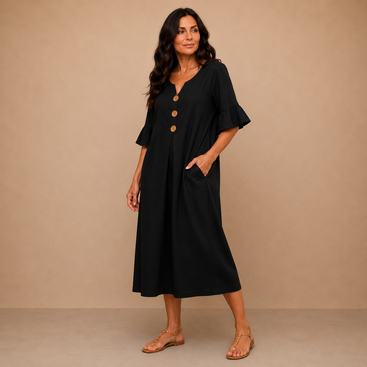 Radmila™ | Textured Long Sleeve Dress