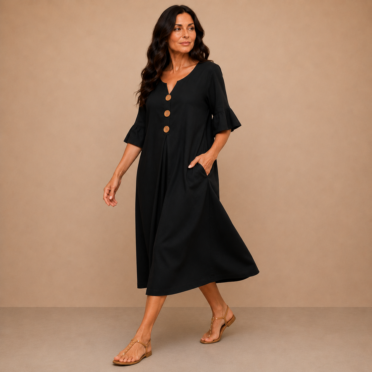 Radmila™ | Textured Long Sleeve Dress