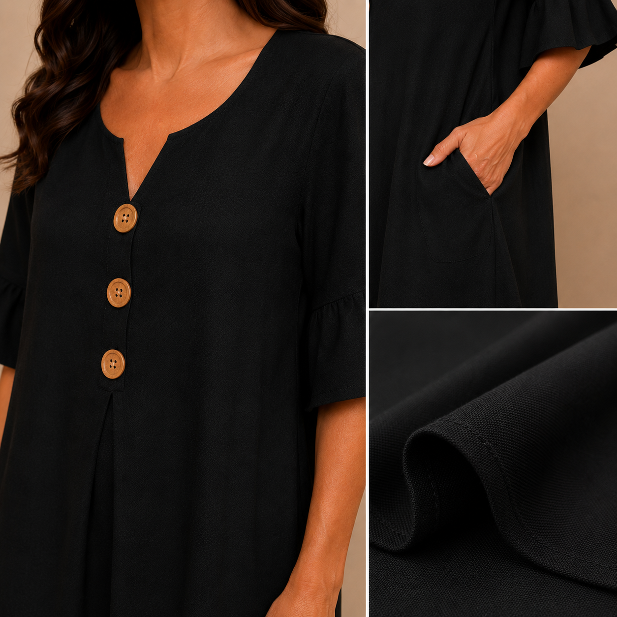 Radmila™ | Textured Long Sleeve Dress