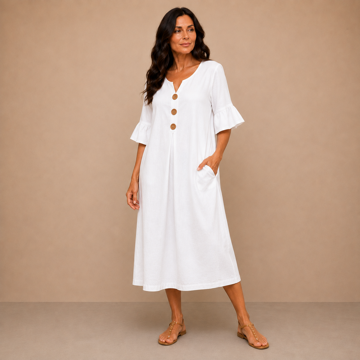 Radmila™ | Textured Long Sleeve Dress