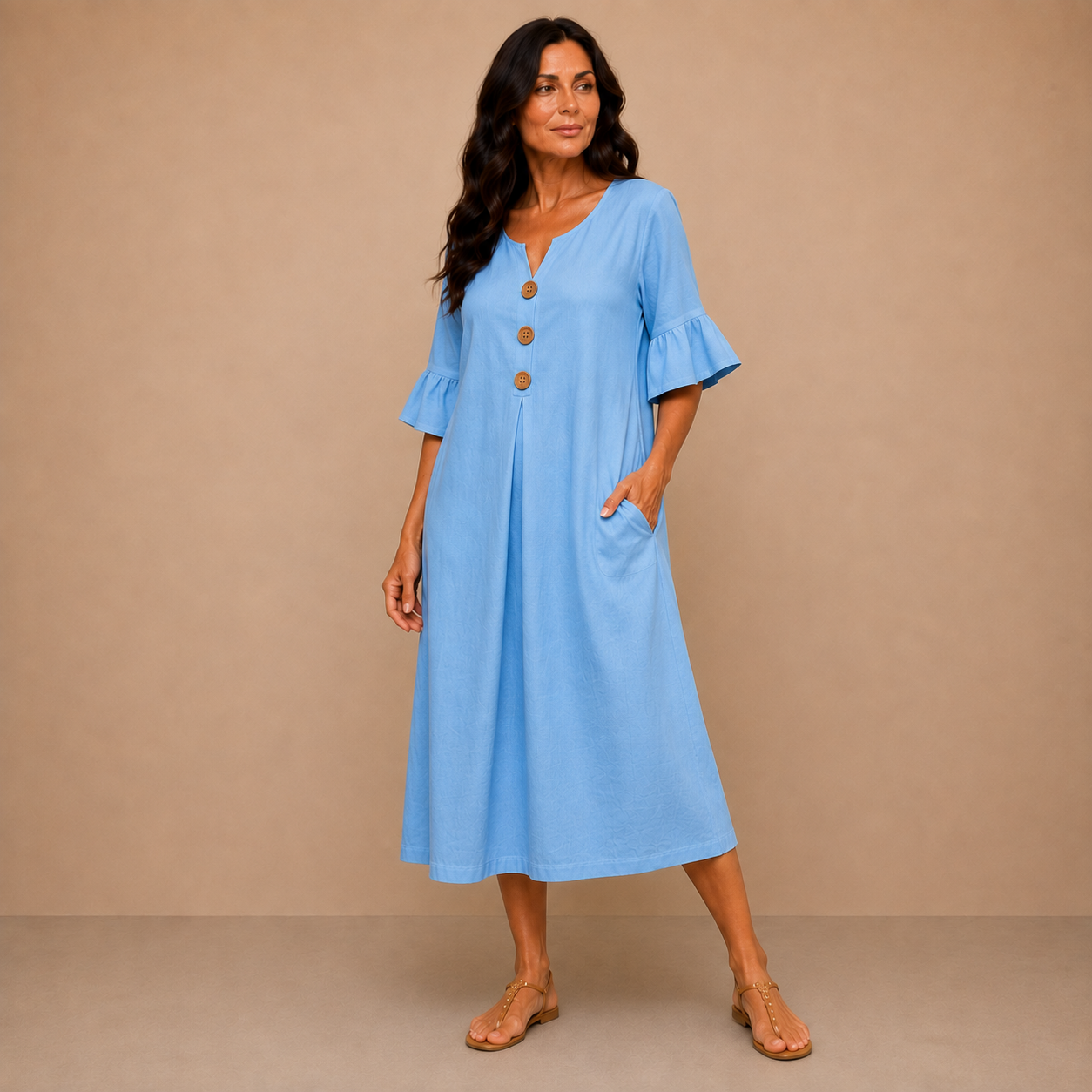Radmila™ | Textured Long Sleeve Dress