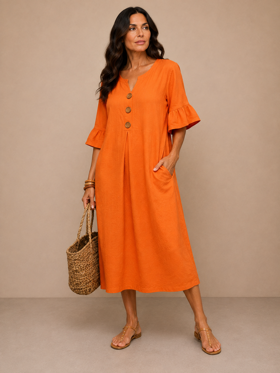 Radmila™ | Textured Long Sleeve Dress