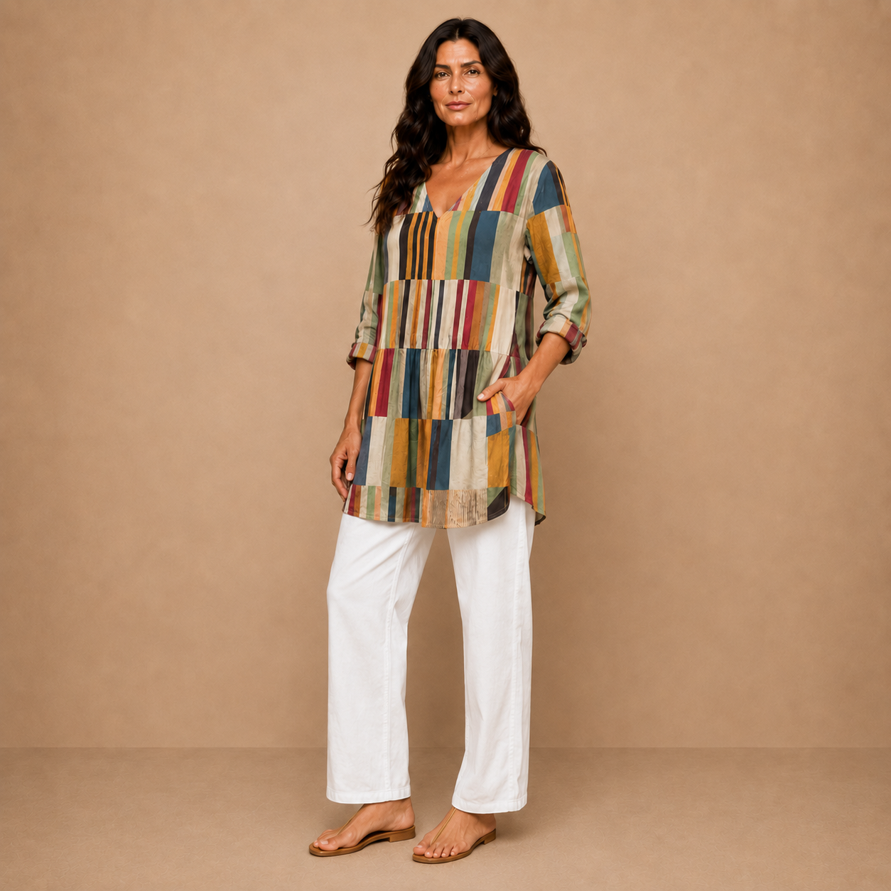 Chloe | Long Blouse with V-Neck