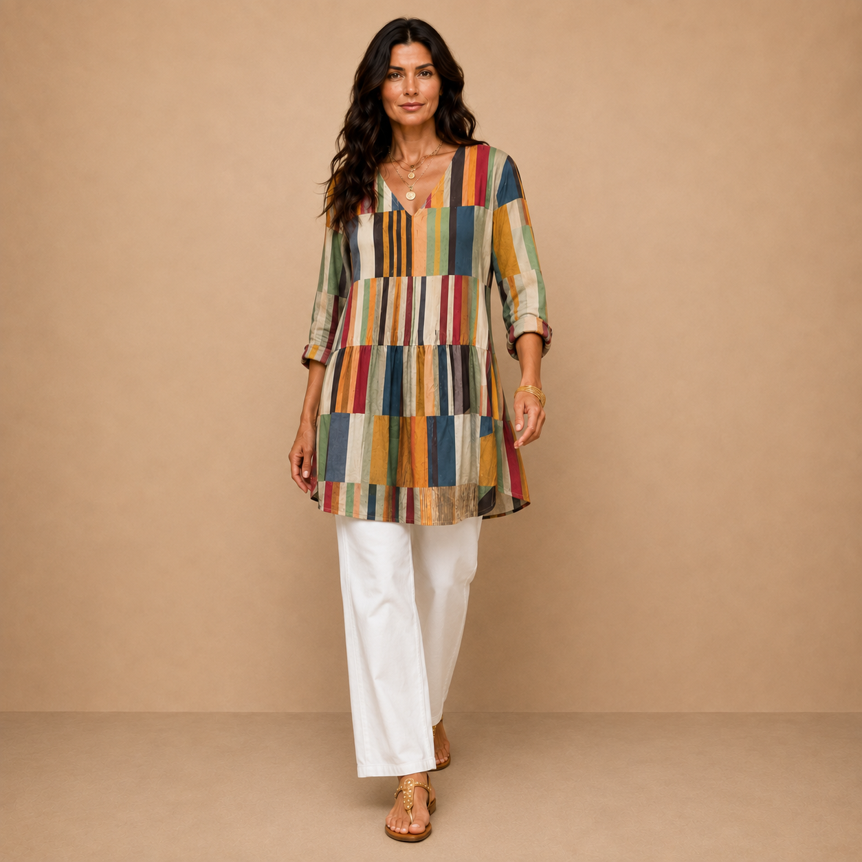 Chloe | Long Blouse with V-Neck