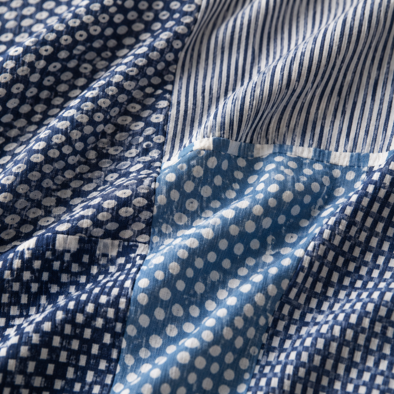 Pamela – Coastal Patchwork Blouse