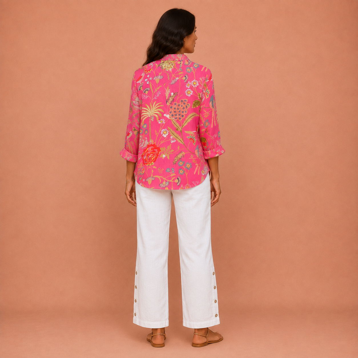 Elizabeth - Tropical Floral Blouse