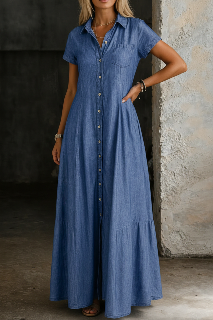 Eliza | Robe longue en jean