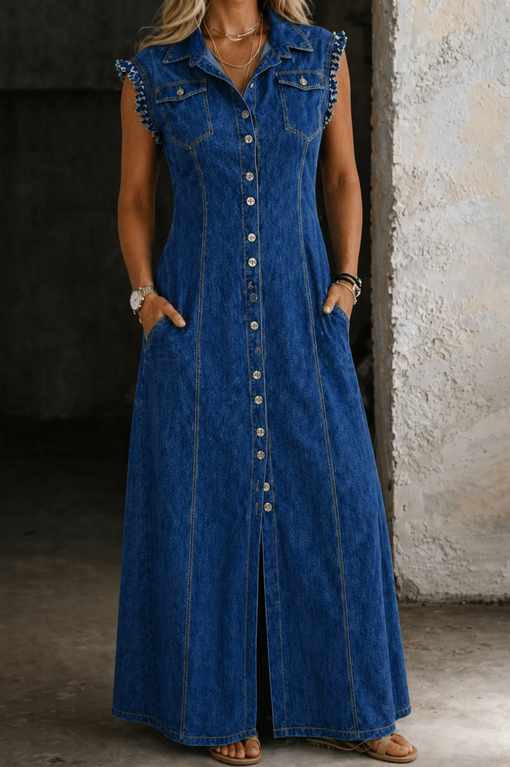 Liora | Robe en jean grandes tailles