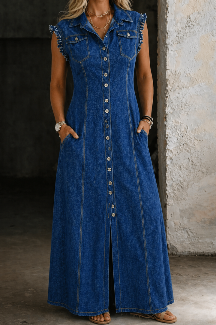 Liora | Robe en jean grandes tailles