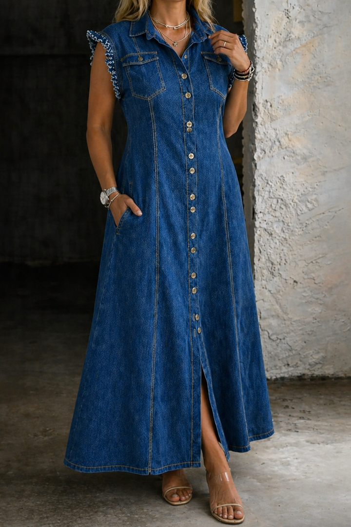 Liora | Robe en jean grandes tailles