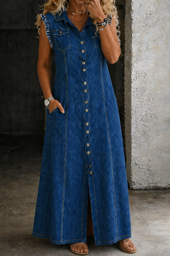 Liora | Robe en jean grandes tailles