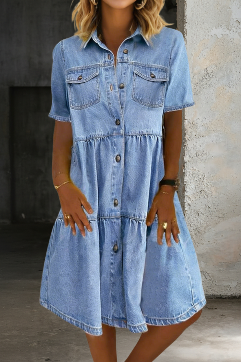 Sophia | Robe en jean chic décontractée