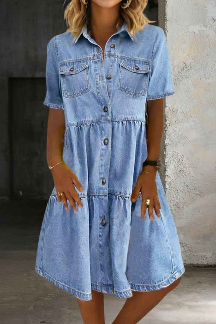 Sophia | Robe en jean chic décontractée