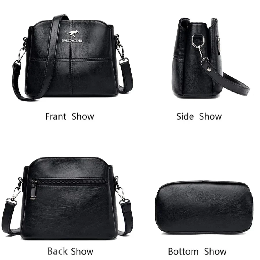 Chic Embroidered Leather Tote and Crossbody Bag for Women