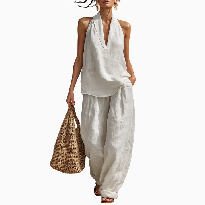 Zoë™ - Sleeveless set with wide-cut pants