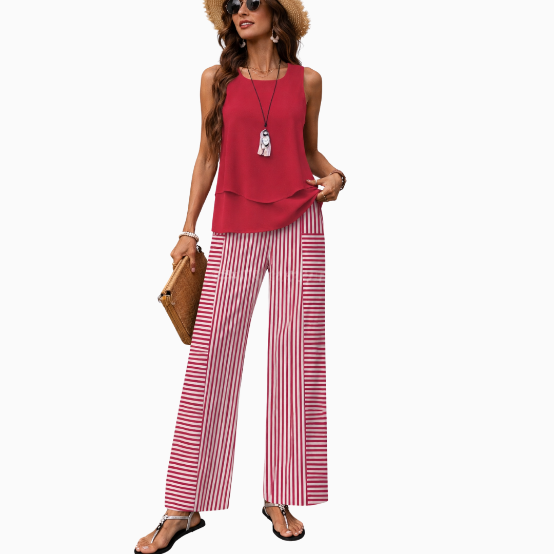 Rosavienne | Riviera Striped Ensemble