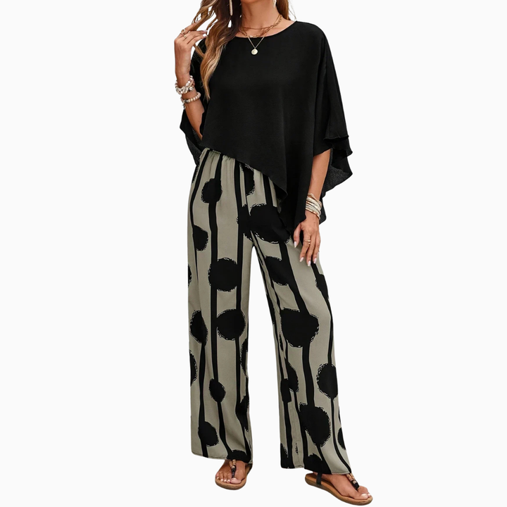 Kalliope -  Comfortable Elastic Waist Two-Piece Set