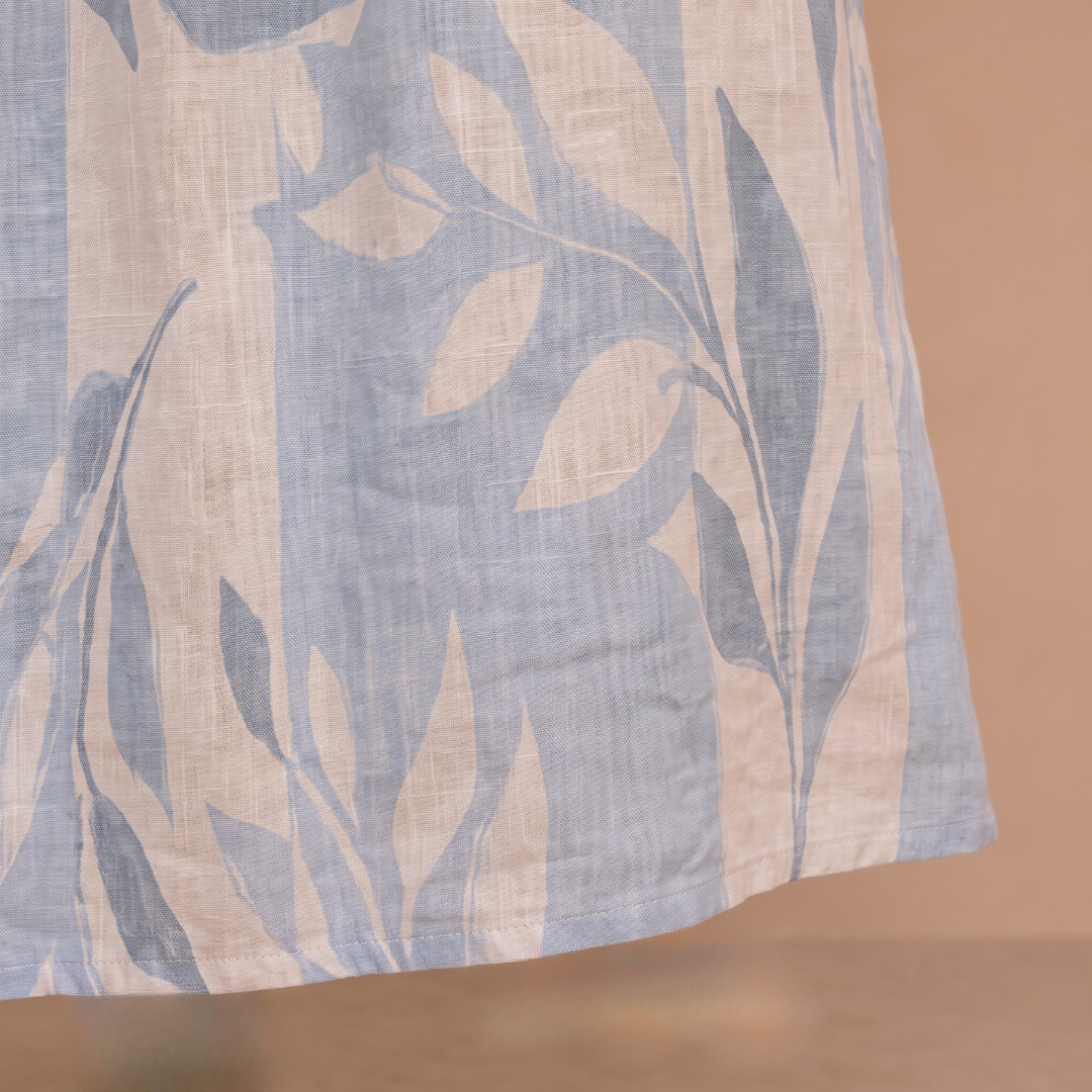 Ivy | Midi Dress with Leaf Print