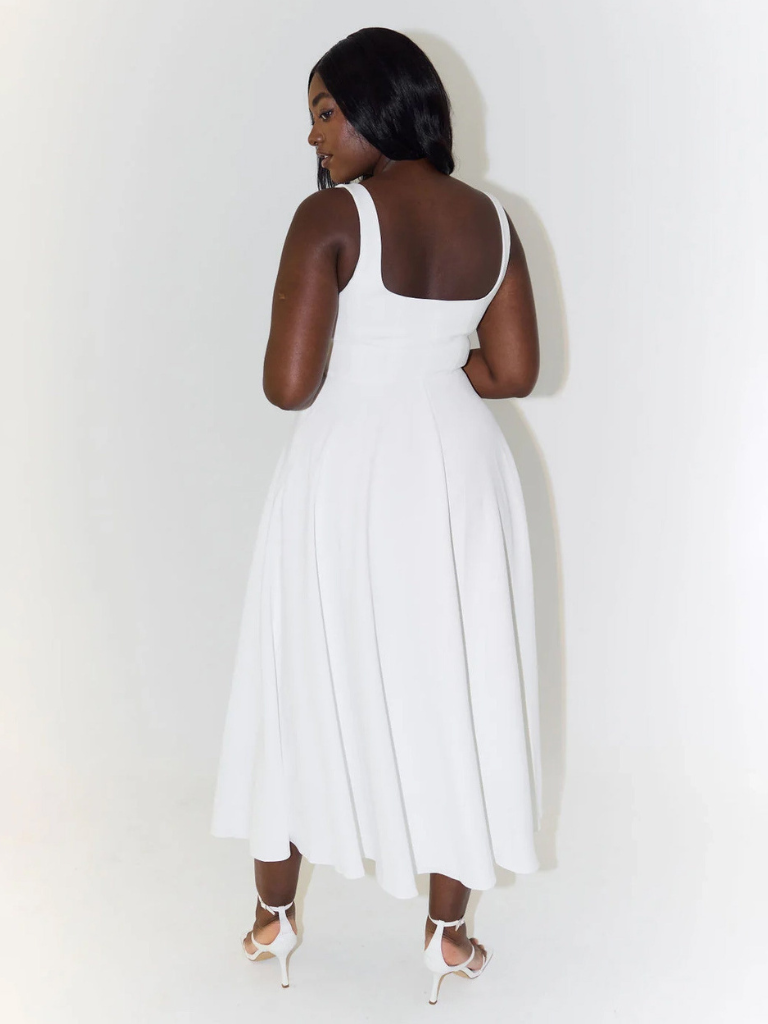 Elara™ | Timeless Square Neck Maxi Dress