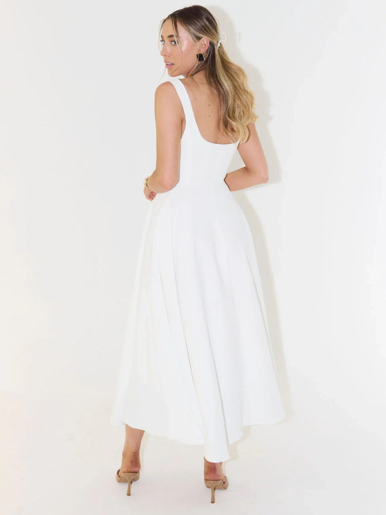 Elara™ | Timeless Square Neck Maxi Dress