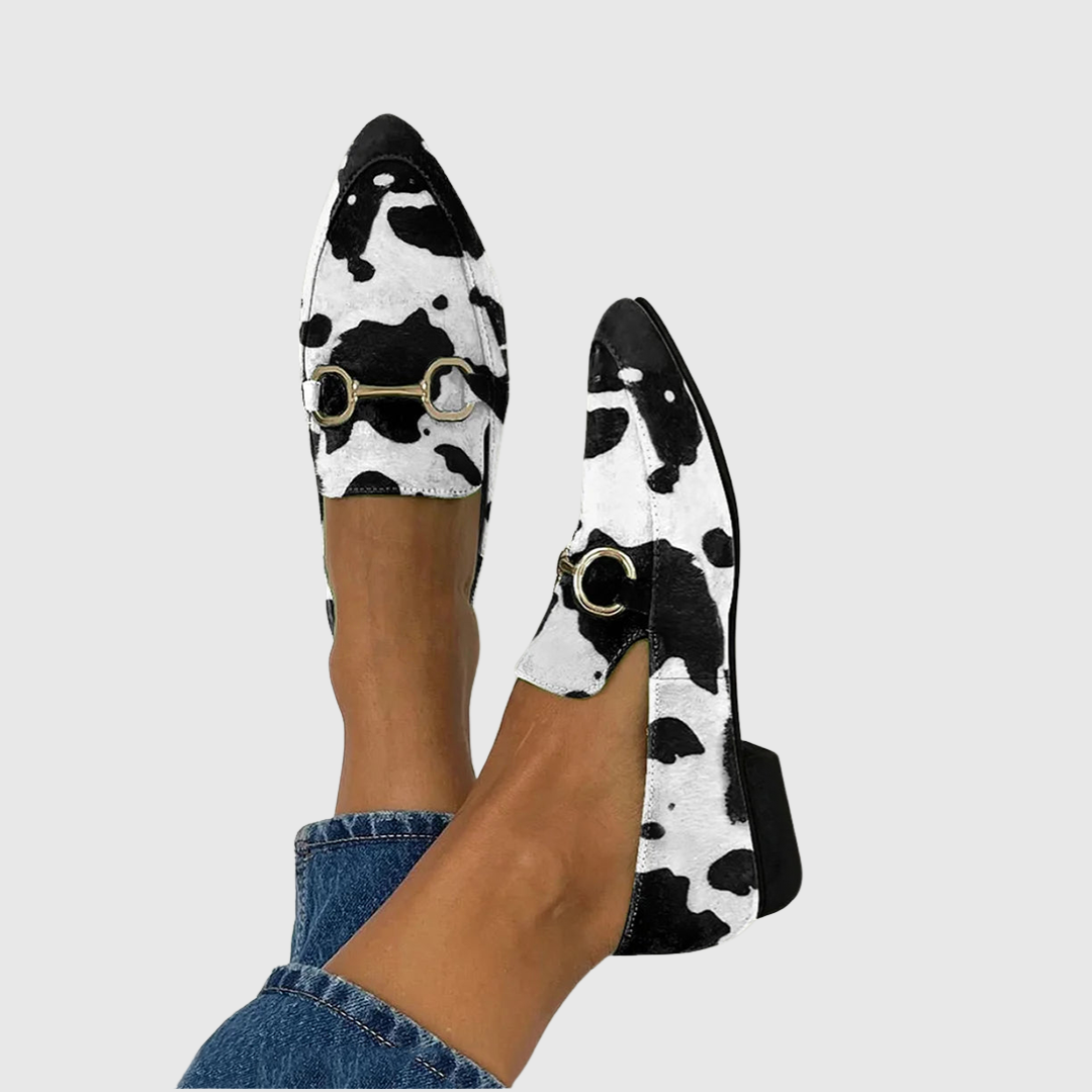 Diana - Mocassins imprimés avec boucle décorative