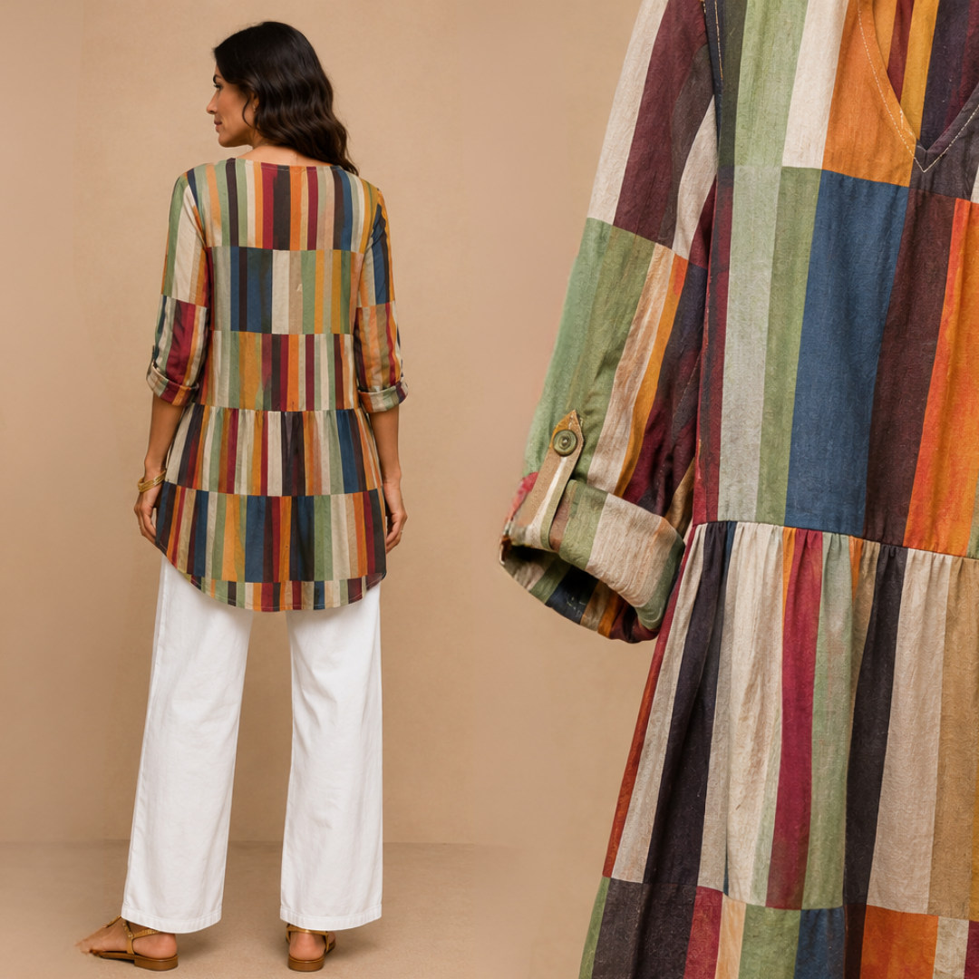 Chloe | Long Blouse with V-Neck