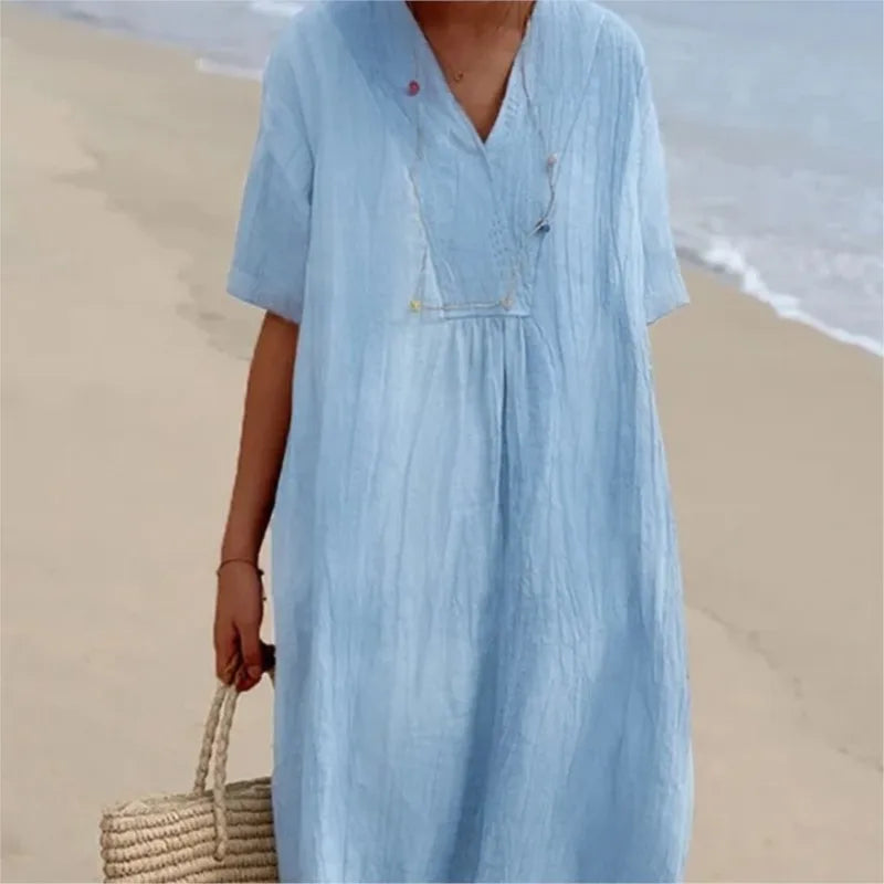 Silvana™ | Robe longue texturée décontractée