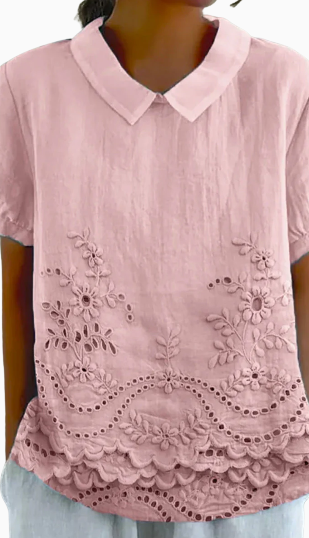 Lily | Floral Embroidered Shirt