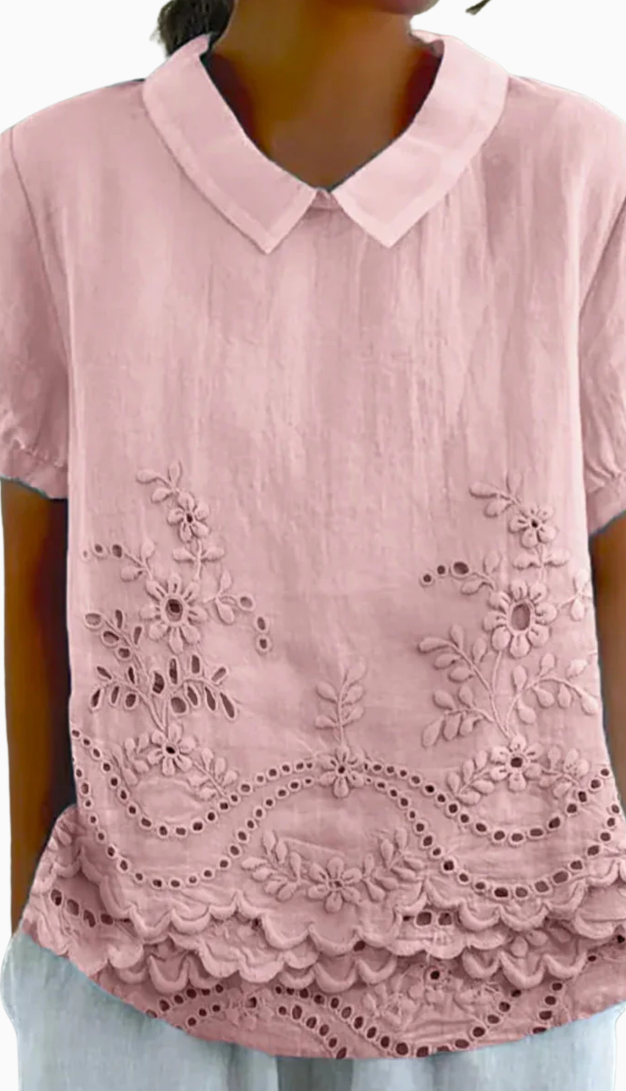 Lily | Floral Embroidered Shirt