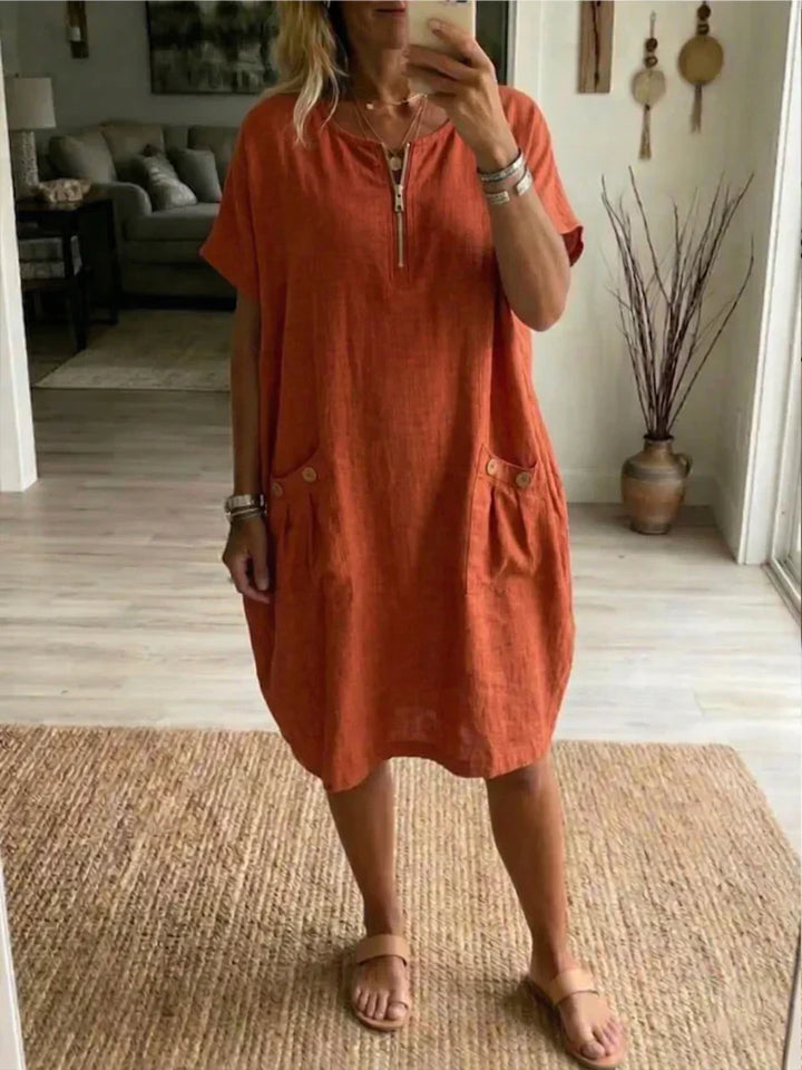 Pascale™ | Robe longue zippée sur le devant