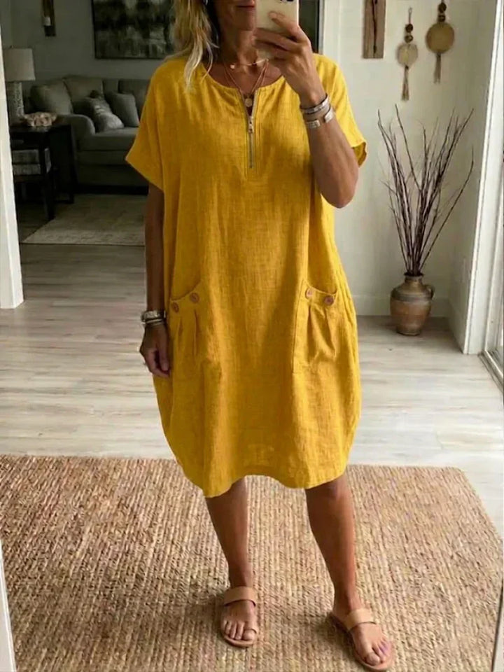 Pascale™ | Robe longue zippée sur le devant