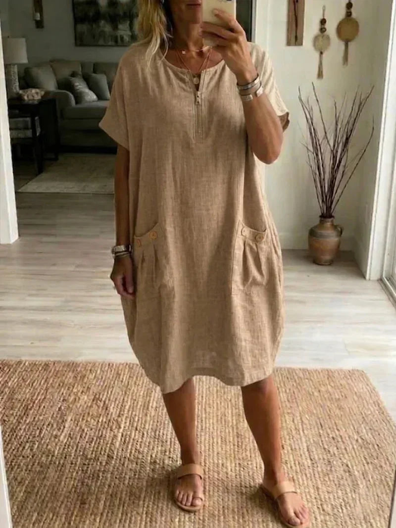 Pascale™ | Robe longue zippée sur le devant