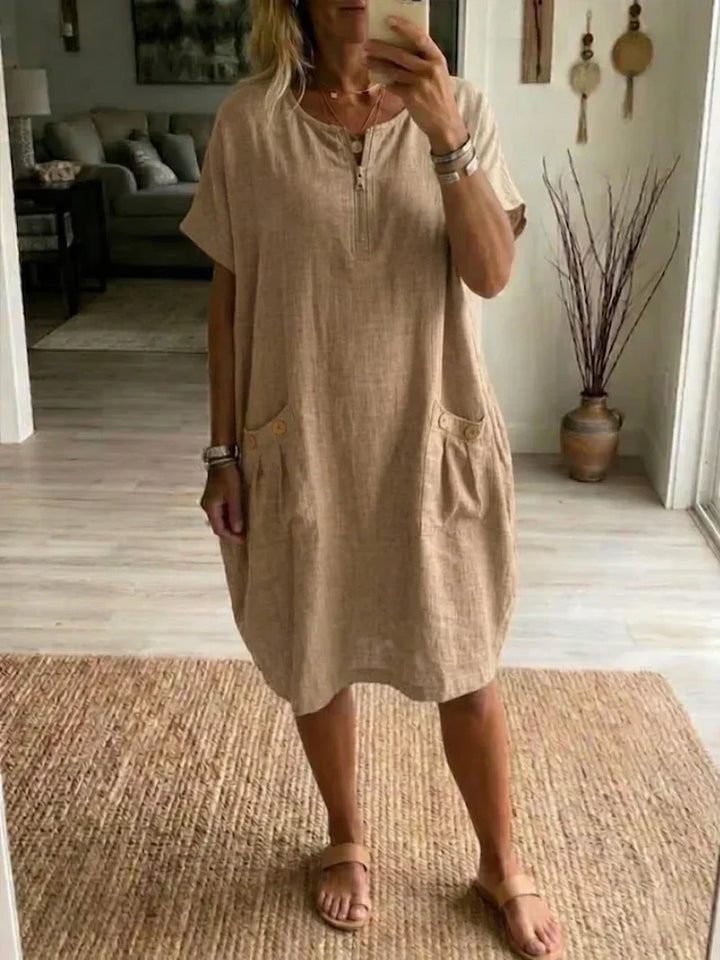 Pascale™ | Robe longue zippée sur le devant
