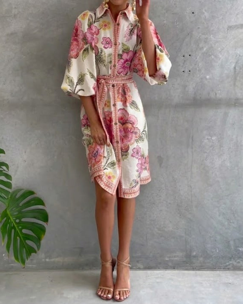 Rosalie™ | Floral Button Dress.