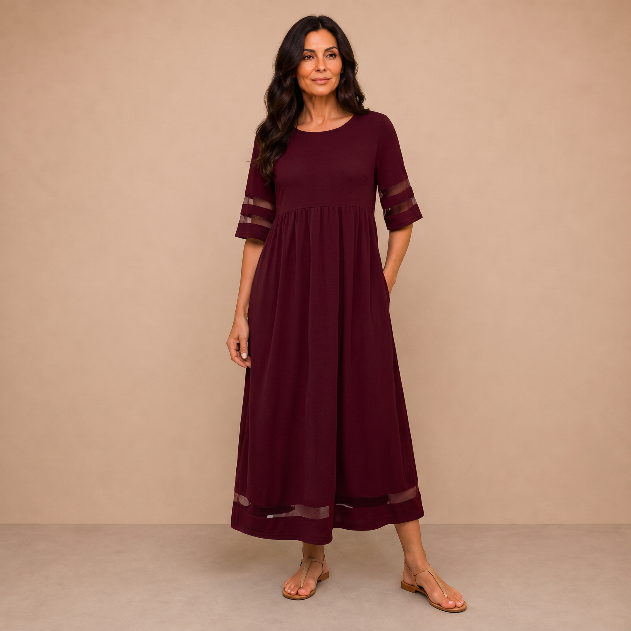 Cerelia | Flattering Tummy-Smoothing Midi Dress