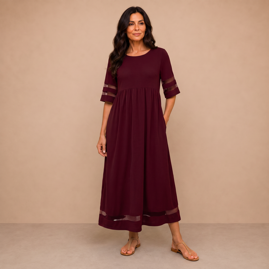 Cerelia | Flattering Tummy-Smoothing Midi Dress