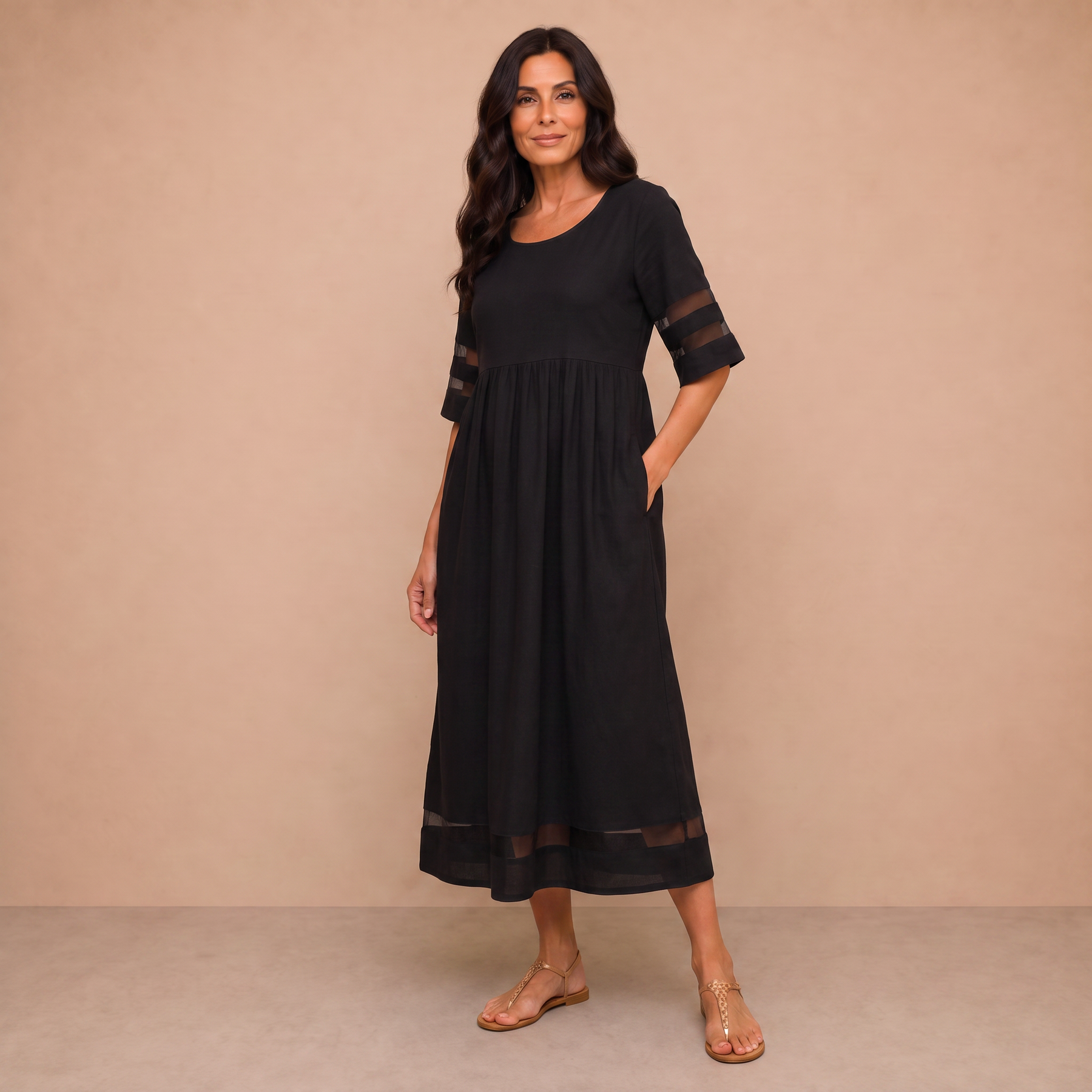 Cerelia | Flattering Tummy-Smoothing Midi Dress