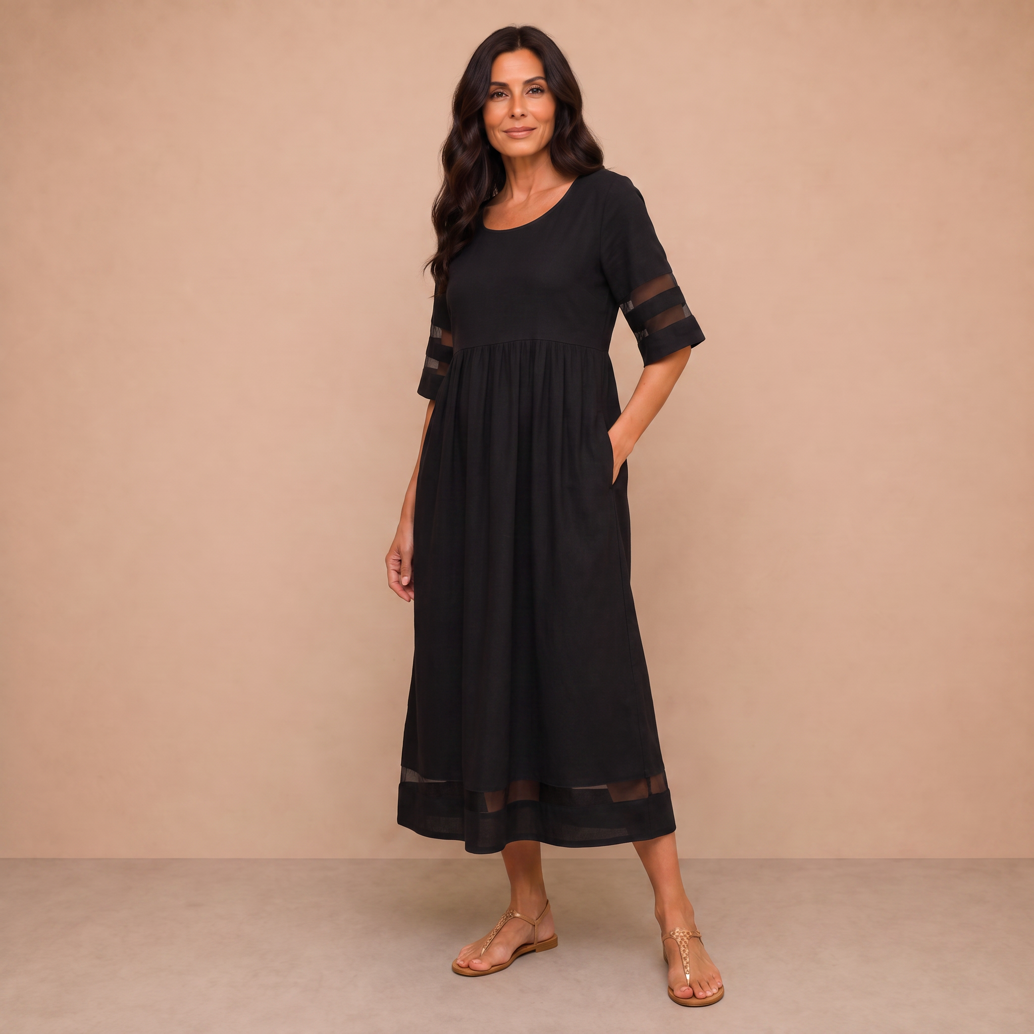 Cerelia | Flattering Tummy-Smoothing Midi Dress