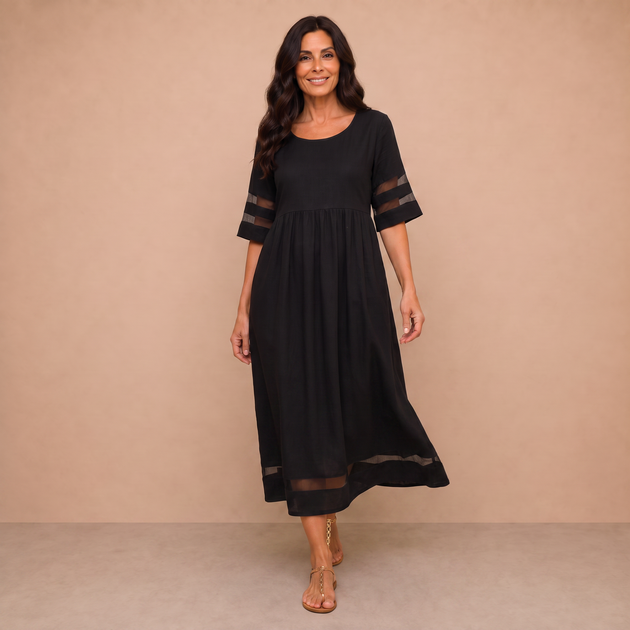 Cerelia | Flattering Tummy-Smoothing Midi Dress