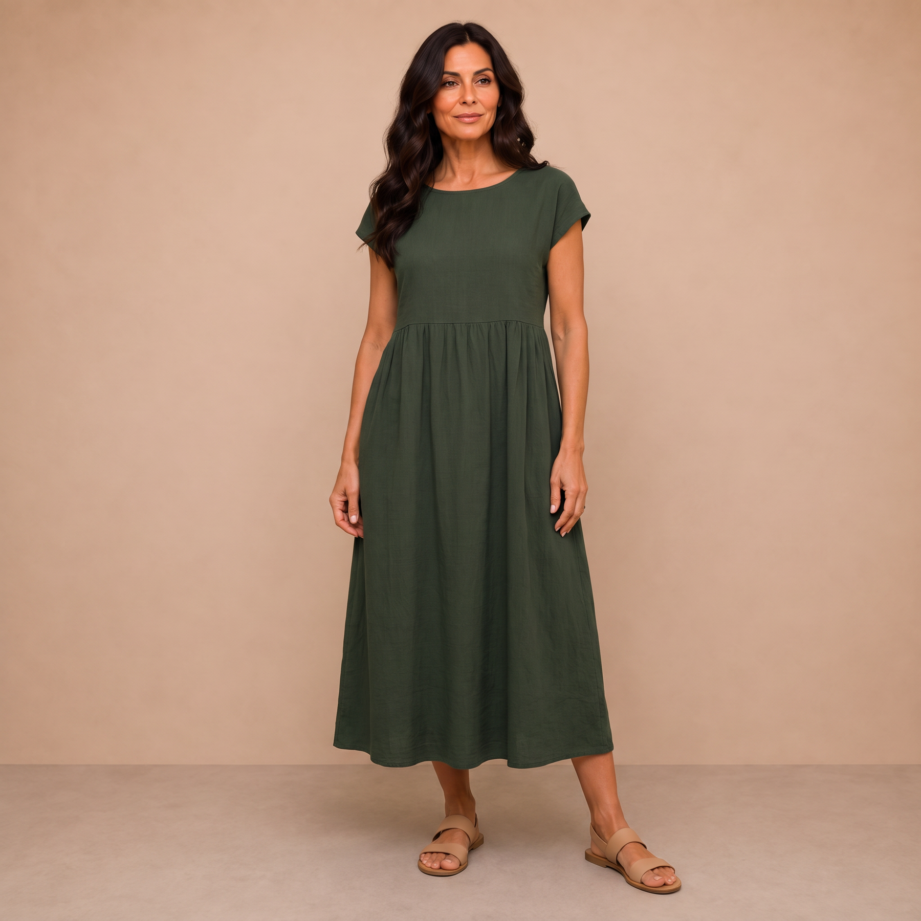 Ursina™ | Fluid Midi Dress