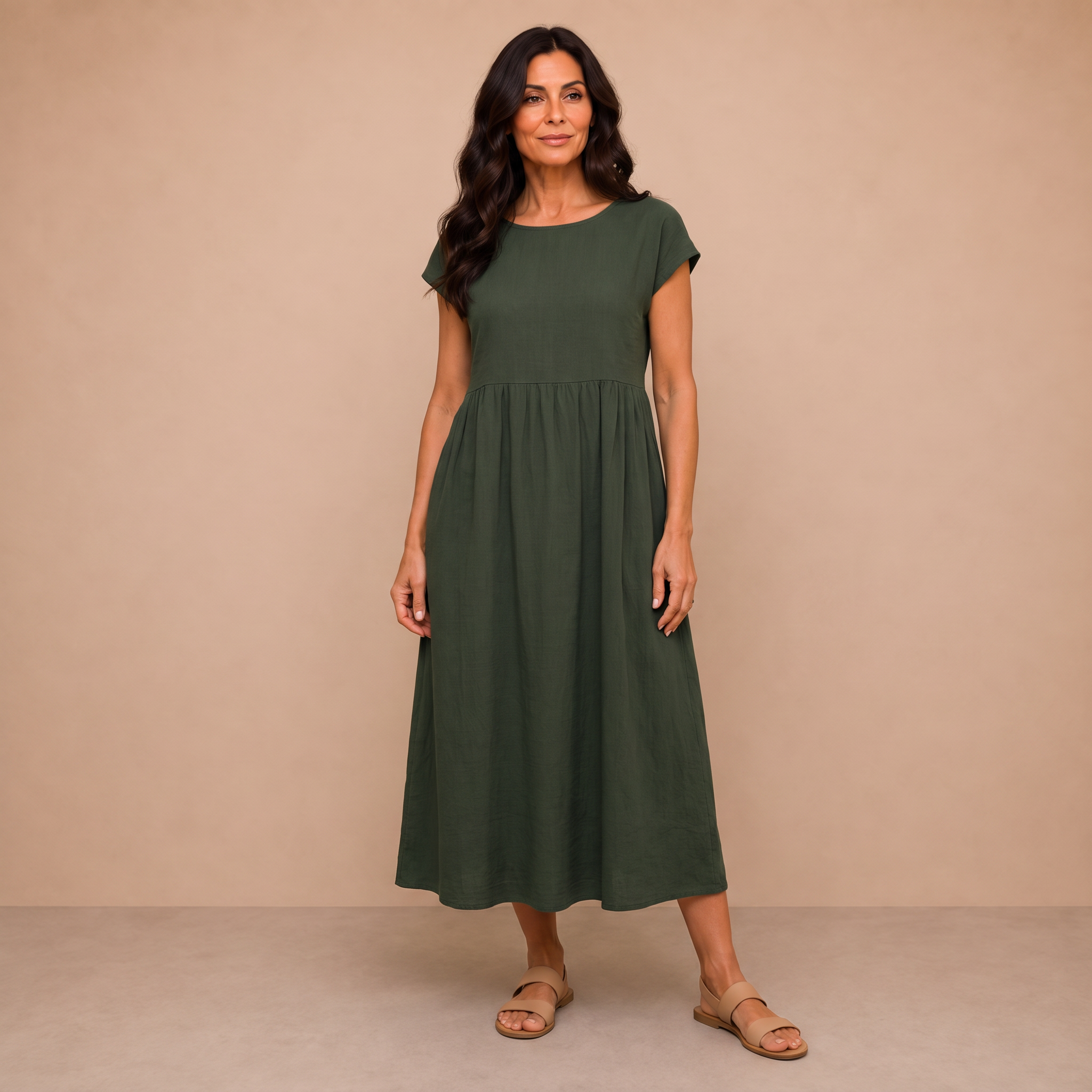 Ursina™ | Fluid Midi Dress