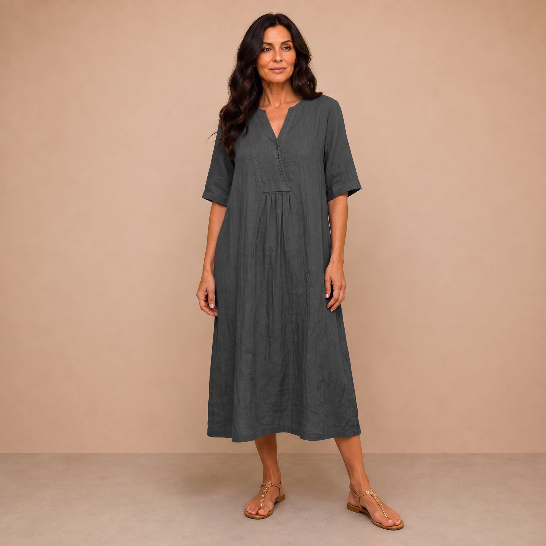 Silvana™ | Relaxed Textured Maxi Dress