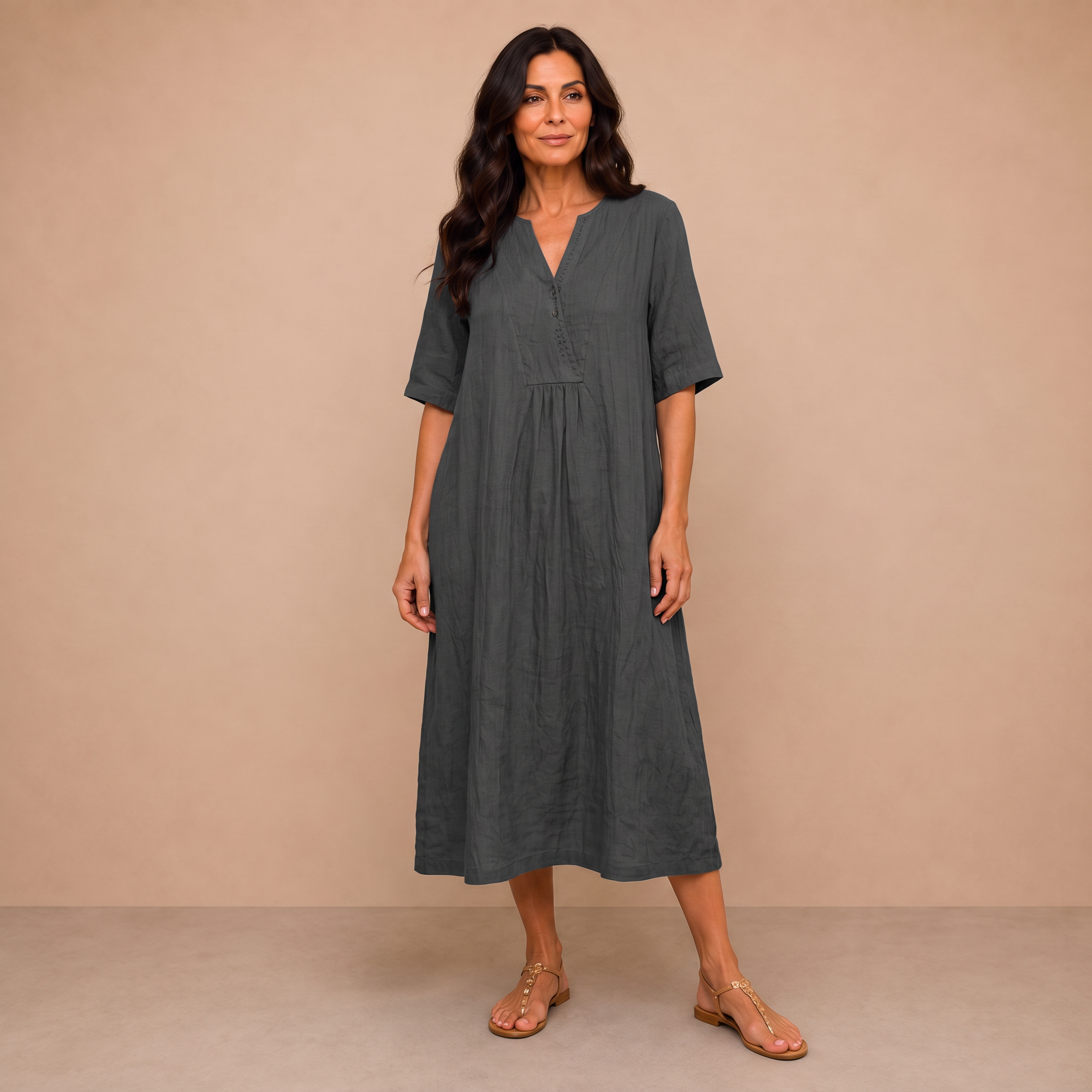 Silvana™ | Relaxed Textured Maxi Dress