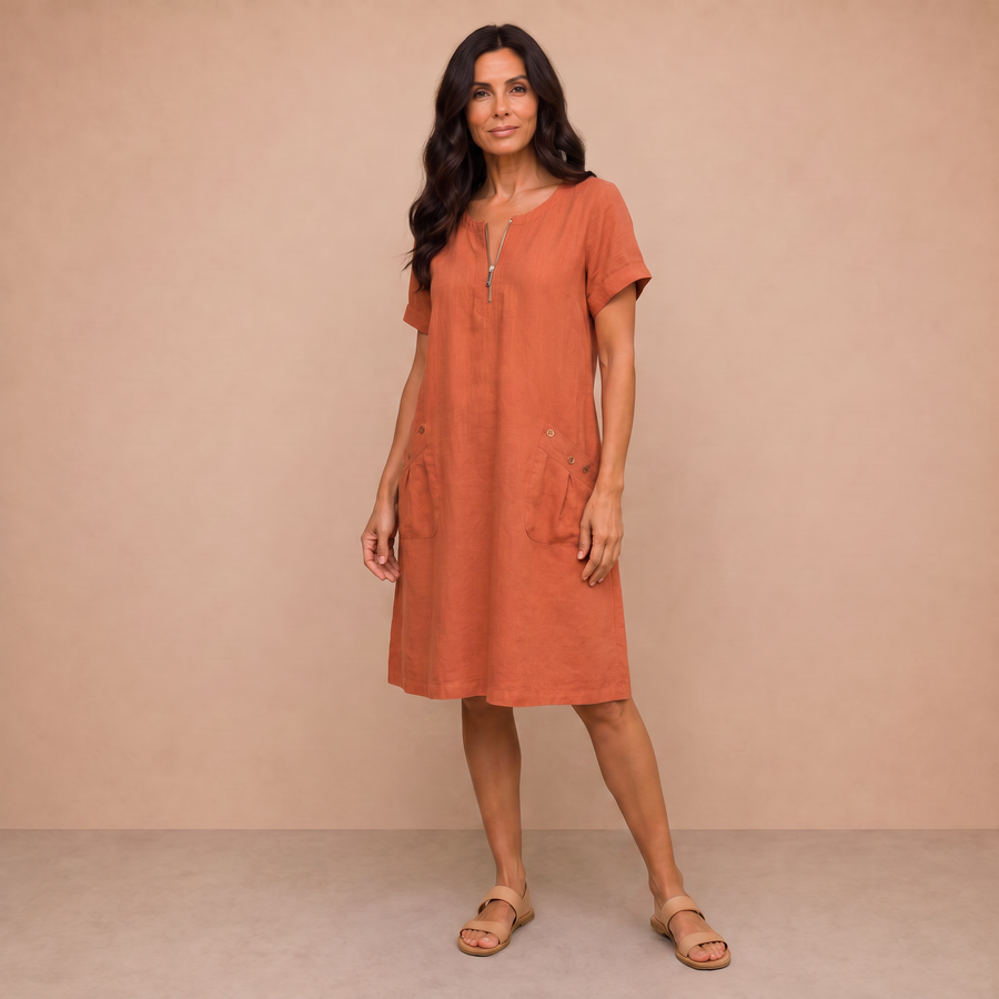 Pascale™ | Zip-Front Maxi Dress