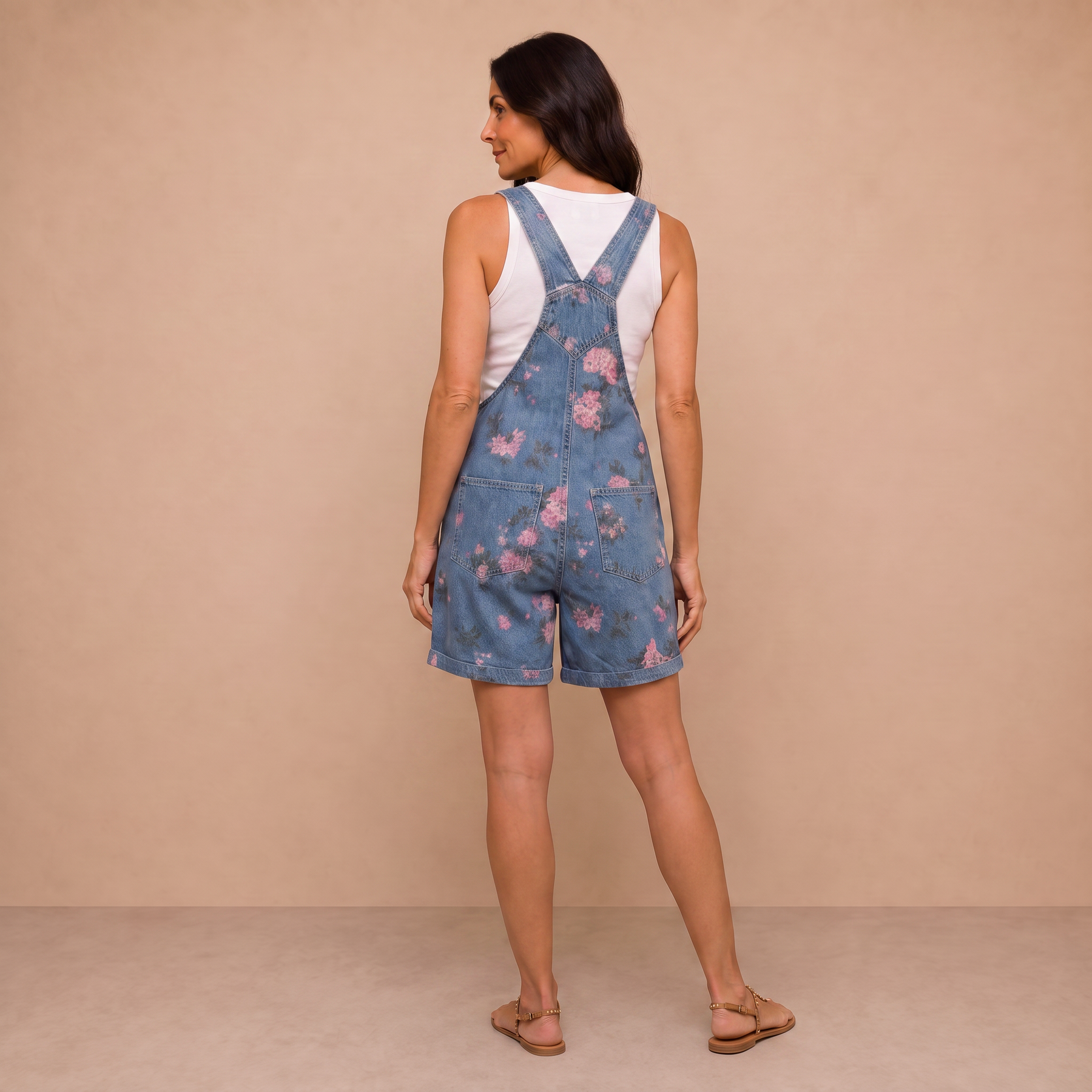 The Marvina Floral Denim Jumpsuit
