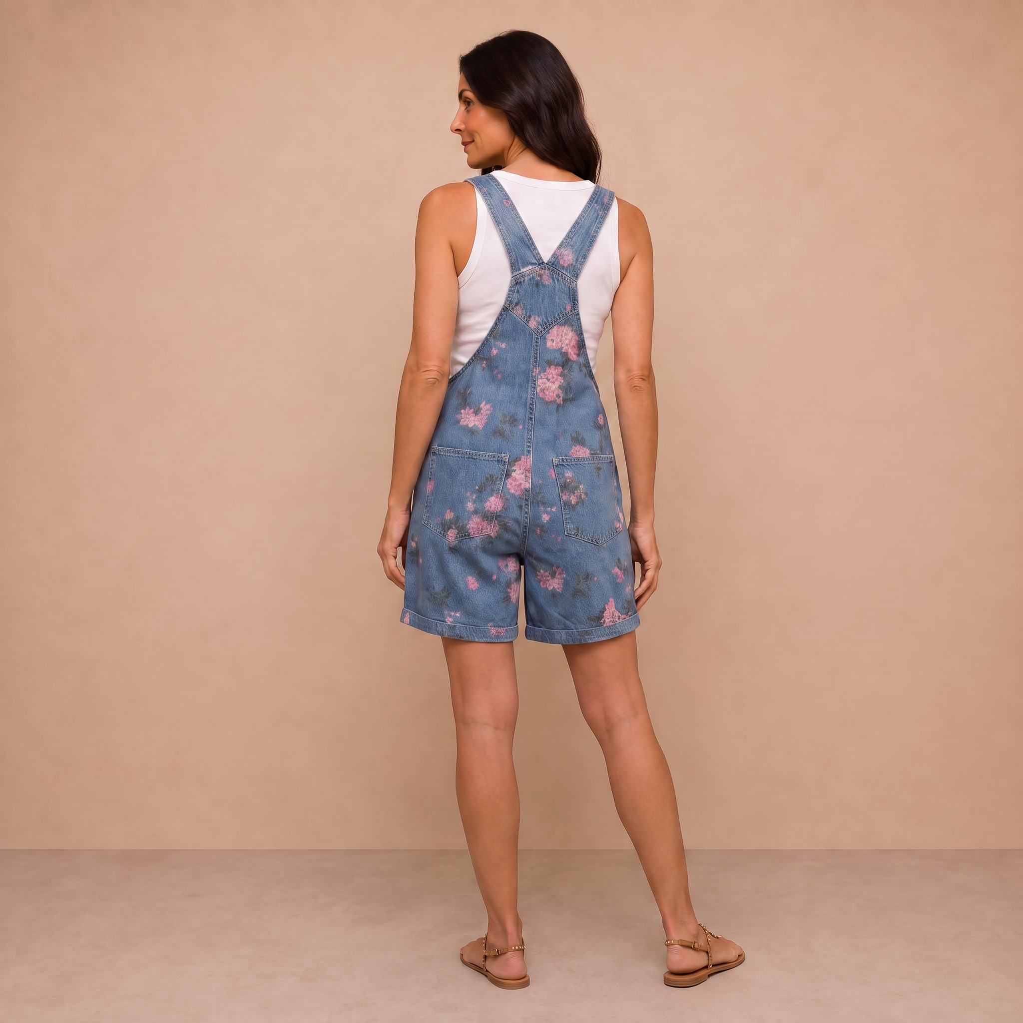 The Marvina Floral Denim Jumpsuit